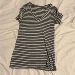 Striped v-neck